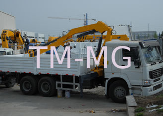 Durable 5T Wire Rope Raise Articulated Boom Crane , 25 L/min Oil Flow