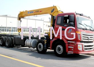 Durable 14 Ton Hydraulic System Truck Mounted Crane, 63 L/min Oil Flow