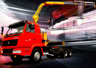High Efficiency 5 Ton Light Truck Loader Crane , Knuckle Cargo Crane Truck